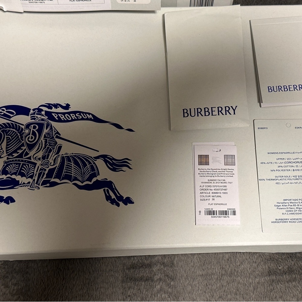 Burberry Cord Woven Clogs Women’s Size 36 EU / US 6 – New - Picture 13 of 14